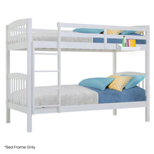 Load image into Gallery viewer, Kingston Slumber Wooden Kids Bunk Bed Frame, with Modular Design that can convert to 2 Single, White
