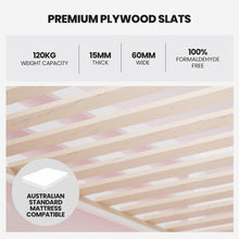 Load image into Gallery viewer, Kingston Slumber Wooden Kids Single Loft Bed Frame - Hiding Space Underneath with Interchangeable Pink and Blue Curtains
