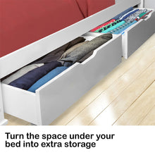 Load image into Gallery viewer, Kingston Slumber Trundle Under Bed Storage Drawers, 2 Pieces, White
