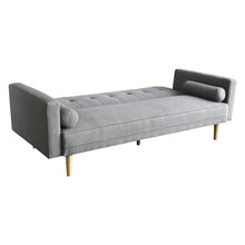 Load image into Gallery viewer, Sarantino Madison Sofa Bed Lounge Couch Futon Furniture Home Light Grey Linen Suite

