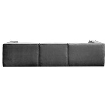 Load image into Gallery viewer, Sarantino Novi 3 - Seater Modular Sofa with Ottoman in Black Non - Slip Bottom Lounge - The White Mall

