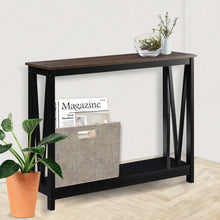 Load image into Gallery viewer, Sarantino Cielo 2-Tier Console Table Dark Walnut
