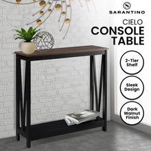 Load image into Gallery viewer, Sarantino Cielo 2-Tier Console Table Dark Walnut
