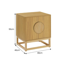 Load image into Gallery viewer, Sarantino Luca Bedside Table Split Door Night Stand - Natural
