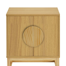 Load image into Gallery viewer, Sarantino Luca Bedside Table Split Door Night Stand - Natural
