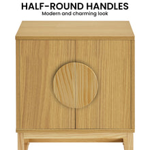 Load image into Gallery viewer, Sarantino Luca Bedside Table Split Door Night Stand - Natural
