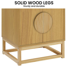 Load image into Gallery viewer, Sarantino Luca Bedside Table Split Door Night Stand - Natural
