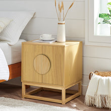Load image into Gallery viewer, Sarantino Luca Bedside Table Split Door Night Stand - Natural
