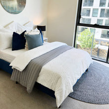 Load image into Gallery viewer, Velvet Blue Bed Frame – Double - The White Mall
