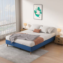 Load image into Gallery viewer, Velvet Blue Bed Frame – Double - The White Mall
