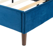 Load image into Gallery viewer, Velvet Blue Bed Frame – Single - The White Mall
