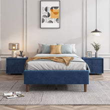 Load image into Gallery viewer, Velvet Blue Bed Frame – Single - The White Mall
