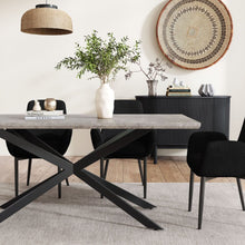 Load image into Gallery viewer, Falcon Rectangular Dining Table MDF Marbling
