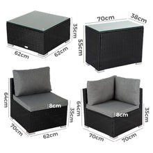 Load image into Gallery viewer, Modular Outdoor Wicker Lounge Set
