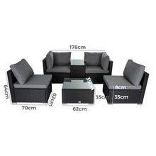 Load image into Gallery viewer, Modular Outdoor Wicker Lounge Set

