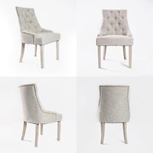 Load image into Gallery viewer, French Provincial Dining Chair Oak Leg AMOUR CREAM
