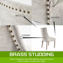 Load image into Gallery viewer, French Provincial Dining Chair Oak Leg AMOUR CREAM
