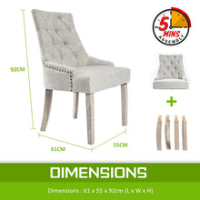 Load image into Gallery viewer, French Provincial Dining Chair Oak Leg AMOUR CREAM
