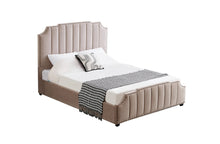 Load image into Gallery viewer, Santosa Champagne Velvet Bed - King
