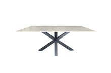 Load image into Gallery viewer, Miles Black With White Marble Dining Table - 90cm x 180cm

