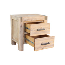 Load image into Gallery viewer, Bedside Table 2 drawers Night Stand Solid Wood Acacia Oak Colour
