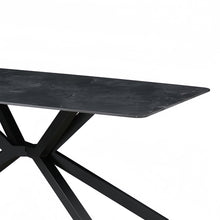 Load image into Gallery viewer, Dining Table Rectangular Shape Green Sintered Stone Top Powder Coated Iron Legs
