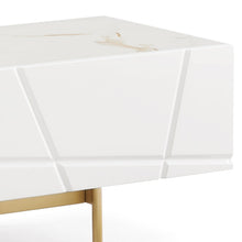 Load image into Gallery viewer, TV Cabinet MDF Glossy Storage Drawers Metal Base Entertainment Unit
