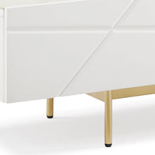 Load image into Gallery viewer, TV Cabinet MDF Glossy Storage Drawers Metal Base Entertainment Unit
