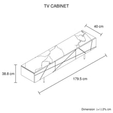 Load image into Gallery viewer, TV Cabinet MDF Glossy Storage Drawers Metal Base Entertainment Unit
