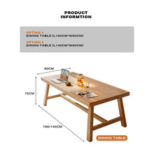 Load image into Gallery viewer, 1.4M Solid Wood Dining Table Square Dining Table Dining Table Kitchen Furniture
