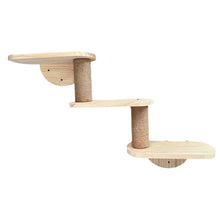 Load image into Gallery viewer, Solid Wood Wall Mounted Cat Climbing Tree Rack Platform Space Capsule Bed Shelf
