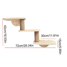Load image into Gallery viewer, Solid Wood Wall Mounted Cat Climbing Tree Rack Platform Space Capsule Bed Shelf
