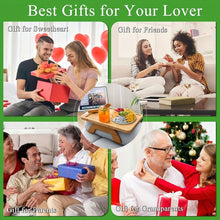 Load image into Gallery viewer, Wooden Lazy Sofa Tray Rotating With Mobile Phone Tablet Holder Plate Breakfast Snack Foldable
