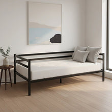 Load image into Gallery viewer, Single Daybed Metal Frame Sofa Premium Black Day Bed Steel Support - The White Mall
