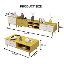 Load image into Gallery viewer, NNECN Modern TV Stand Side table &amp; Coffee Table package for Living Room
