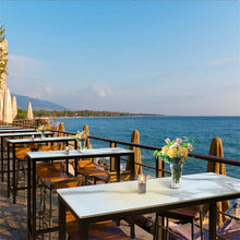 Load image into Gallery viewer, Xxl Marble Kitchen Bar Table Counter Breakfast Dining Table W/ Thicken Metal Leg
