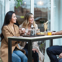 Load image into Gallery viewer, Xxl Marble Kitchen Bar Table Counter Breakfast Dining Table W/ Thicken Metal Leg
