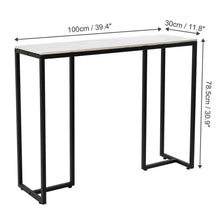 Load image into Gallery viewer, Modern Heavy Real Stone Console Table Hallway Entryway Table Metal Narrow Desk
