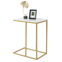 Load image into Gallery viewer, Heavy-Duty C-Shaped End Table with Storage
