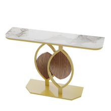 Load image into Gallery viewer, Noble and Elegant Sintered Stone Console Table Hallway Table with Strong Metal Frame

