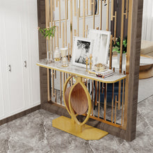 Load image into Gallery viewer, Noble and Elegant Sintered Stone Console Table Hallway Table with Strong Metal Frame
