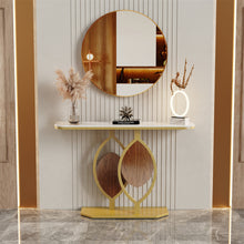 Load image into Gallery viewer, Noble and Elegant Sintered Stone Console Table Hallway Table with Strong Metal Frame
