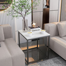 Load image into Gallery viewer, Premium Natural Marble Texture Side End Table Coffee Table Large Bedside Table
