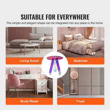 Load image into Gallery viewer, Round Iridescent Side Table, Acrylic End Table, Clear Rainbow Acrylic Coffee Table for Drink, Food, Snack used in Living Room, Bedroom, and Study
