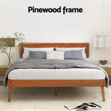 Load image into Gallery viewer, Artiss Bed Frame Queen Size Wooden Bed Base Walnut SPLAY - The White Mall

