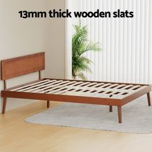 Load image into Gallery viewer, Artiss Bed Frame Queen Size Wooden Bed Base Walnut SPLAY - The White Mall
