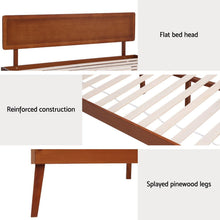 Load image into Gallery viewer, Artiss Bed Frame Queen Size Wooden Bed Base Walnut SPLAY - The White Mall
