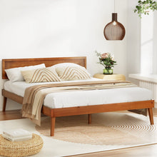 Load image into Gallery viewer, Artiss Bed Frame Queen Size Wooden Bed Base Walnut SPLAY - The White Mall
