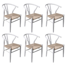 Load image into Gallery viewer, Levede 6x Dining Chairs Wooden Hans White-1975420354260242432
