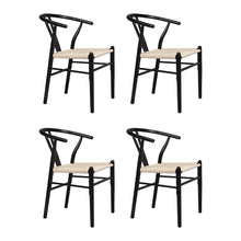 Load image into Gallery viewer, Levede 4x Dining Chairs Wooden Hans Black-1975420353387827200
